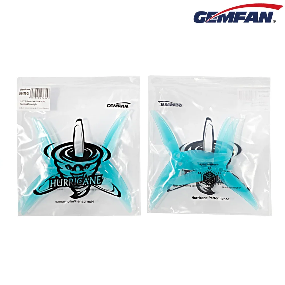 5 Inch Propeller - 10 paires (10CW + 10CCW) Gemfan