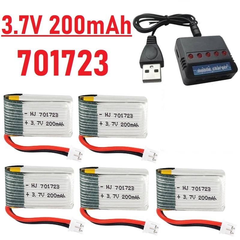 Balance Charger Rc - Batterie améliorée 3.7V 200mAh avec chargeur