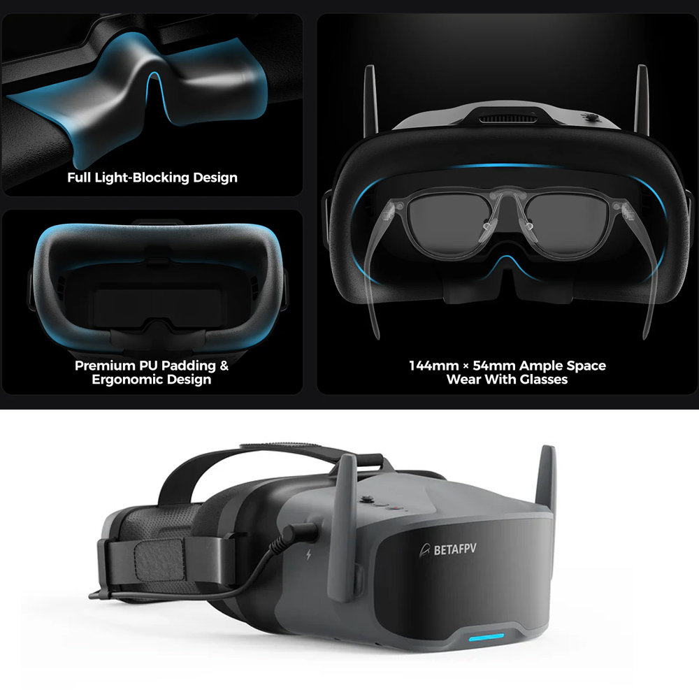 Lunettes FPV BETAFPV VR04 HD P - Goggles Fpv avis et prix