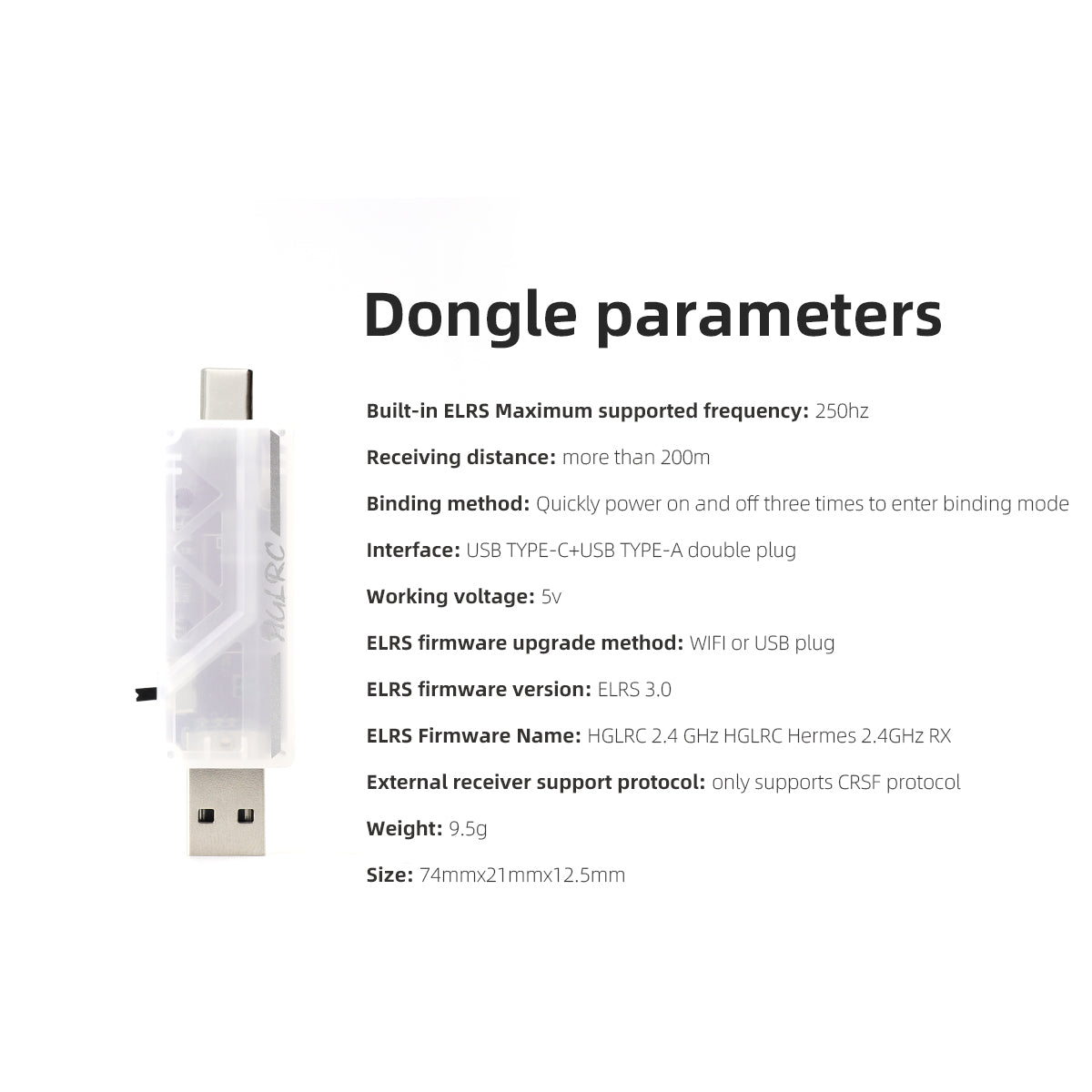 Dongle sans fil HGLRC ELRS 2,4 - Radio Transmitter 2.4Ghz avis et prix