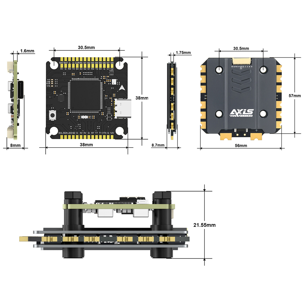 Axisflying Argus Pro ECO F722  - F722 Flight Controller avis et prix