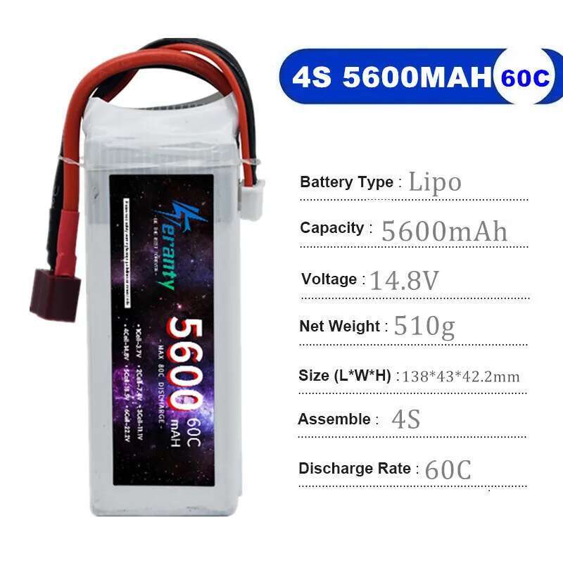 TERANTY 5600 MAH 60C 2S 3S 4S  - Lipo Battery 6S avis et prix