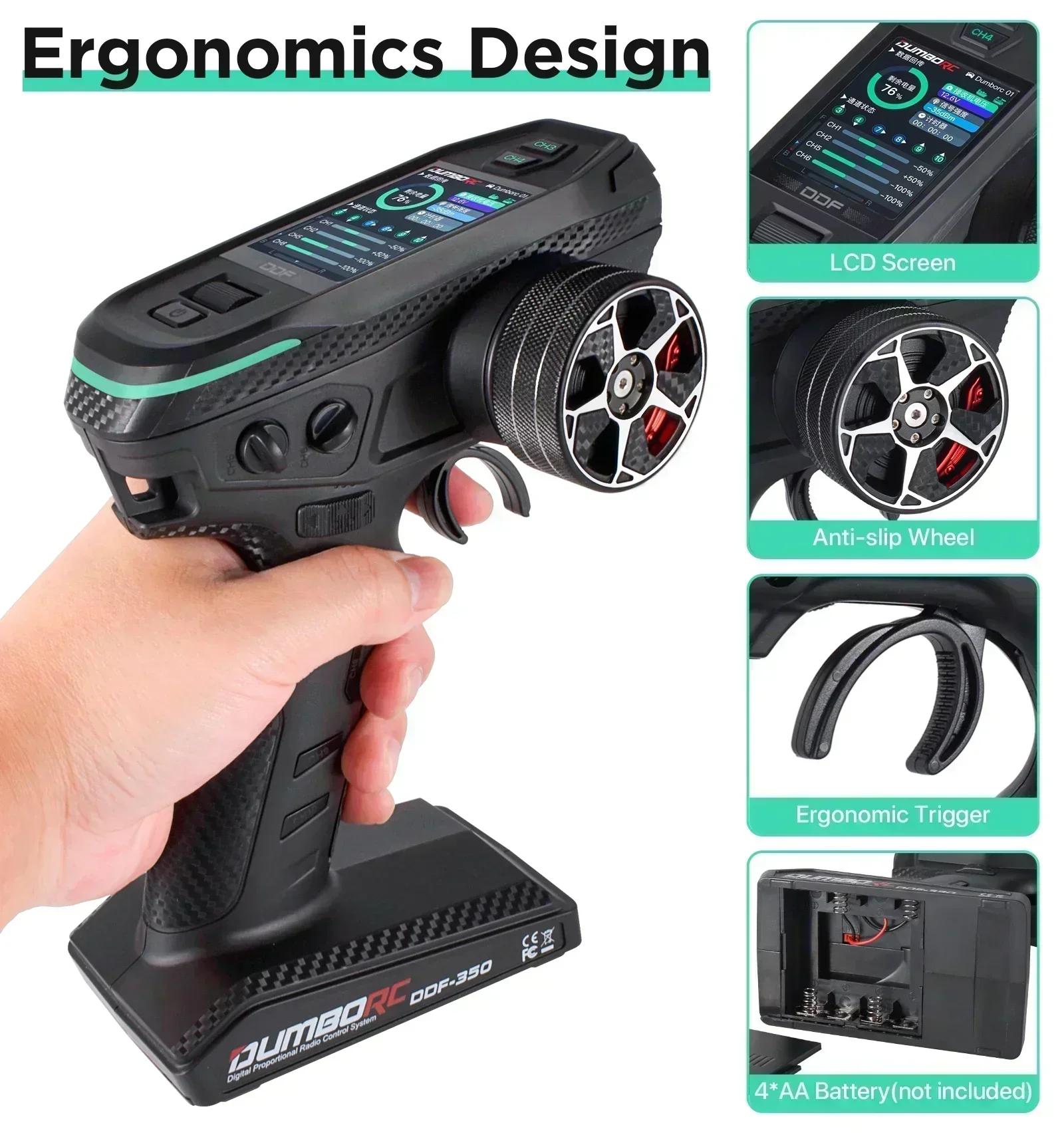 DUMBORC 10CH DDF-350 RC Téléco - Radio Transmitter 2.4Ghz avis et prix