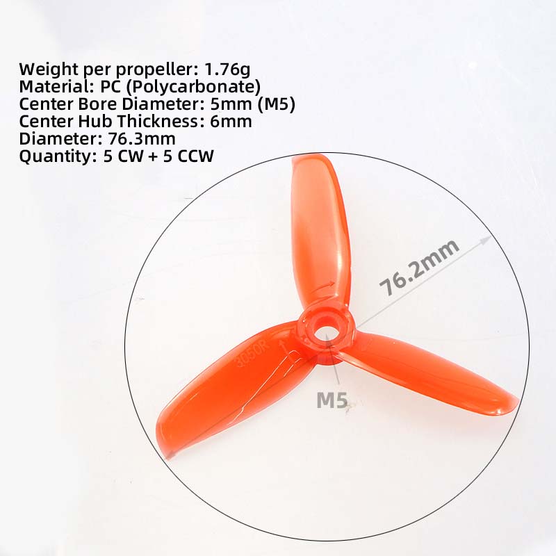 Hélices de 3 pouces 3050, 5CW  - Drone Propeller avis et prix